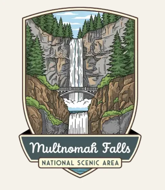 Multnomah Falls National Scenic Area logo